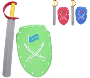 WIKY Rytířská sada meč a štít / Pěna / 57 cm / 3 barvy / od 3 let