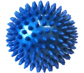 Acra Masážní míček ježek 7,5 cm modrý / Masážní pomůcka / plast