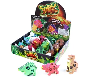 Dinosaurus strečový mačkací míček / Antistresová hračka / mění barvu / 6-9 cm / od 3 let