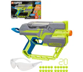 HASBRO NERF Blaster Hyper Fuel-20 / Zásobník na 20 kuliček / 33,5 m/s / Ochranné brýle a kuličky / od 14 let