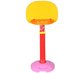 MERCO Basketbalový koš žlutý / Basketbalový koš / nastavitelná výška 120-160 cm / průměr obroučky 27 cm / plast