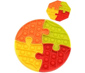 Pop It Bubble Pops antistresová skládačka kruh/oktagon / Antistresová hračka / 4 dílky / 15 cm / od 3 let