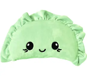 Plyšový polštářek Knedlíček zelený / Polštář / Plyšový / Motiv knedlíček / 42 cm