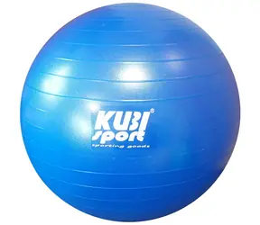 KUBIsport Giant 85 cm modrá / Gymnastický míč / nosnost 150 kg / výška postavy 180–195 cm