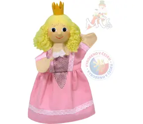 MORAVSKÁ ÚSTŘEDNA Maňásek Princezna Regina růžová/světle modrá / 18,5 cm / od 3 let