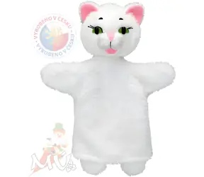 MORAVSKÁ ÚSTŘEDNA Maňásek s ťapkami Kočička bílá / 26 cm / od 3 let