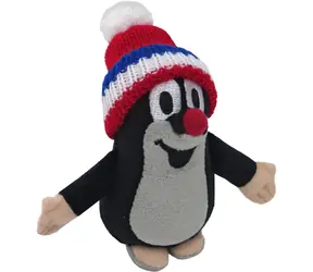 MORAVSKÁ ÚSTŘEDNA Plyšák Krtek s kulichem trikolora / 12 cm / plyš / od 0 měsíců