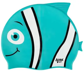 Acra Silikonová čepice Nemo tyrkysová / Čepice / Silikon / dětská