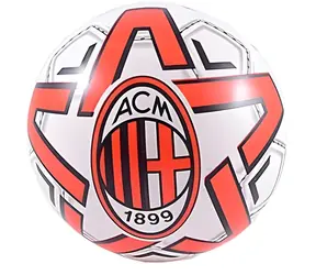 ACRA Míč fotbalový A.C. Milan červenobílý / 23 cm / plast / od 3 let