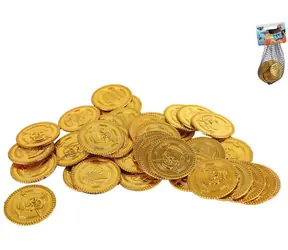 Dětské pirátské mince zlaťáky / Hračka / Plast / 40 ks / 3,5 cm / od 3 let