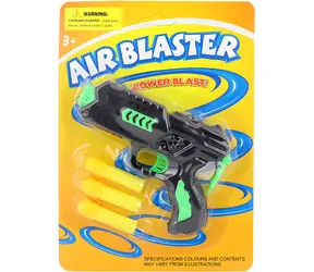 ORION Pistole Air Blaster černo-zelená / 12 cm / 3 pěnové náboje