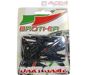 Acra Náhradní hroty k šipkám Brother TA5 / Hroty k šipkám / O 4 mm / 30 ks / černá, bílá