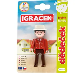 EFKO Igráček Dědeček / Edice Rodina / Kloubová figurka / Na kartě / od 3 let
