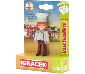 EFKO Figurka Igráček Kuchařka / Řada Povolání / kuchyňské náčiní 4 ks / od 3 let