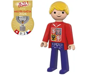 EFKO Igráček Fanoušek MS v hokeji 2024 červený dres / Výška 7,5 cm / od 3 let