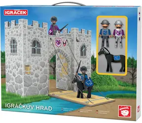 EFKO Herní set Igráčkův hrad / 2 figurky Igráček 7,5 cm / kůň a doplňky / od 3 let