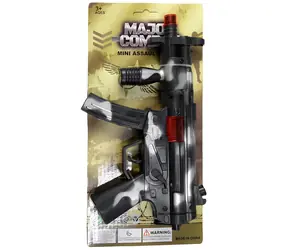 Samopal dětský 24 cm maskáč, černá / Dětská zbraň / Setrvačník / Plast / 3+