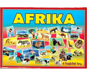HYDRODATA Společenská hra Afrika / Naučná hra / 4 hry v 1 / Pexeso / od 4 let
