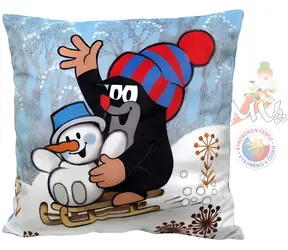 MORAVSKÁ ÚSTŘEDNA Polštář Krtek zima / 30 x 30 cm / textil / Předškoláci