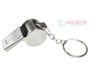 ACRA Píšťalka kovová sportovní s kuličkou / 4,5 cm / kov