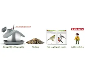 EFKO Krmítko pro ptáky ekologické s figurkou Igráček / Krmítko / 100% recyklovaný plast / objem 0,8 l / výroba ČR
