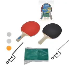 Sada na stolní tenis / 2 pálky 25 cm + síťka + 3 míčky / od 3 let