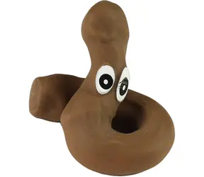 Natahovací mačkací hovínko s očima / Antistresová hračka / Plast / 14 cm / od 3 let