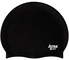 Acra Plavecká čepice silikonová černá / Čepice / 100% silikon