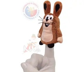 MORAVSKÁ ÚSTŘEDNA Prstový maňásek Zajíc 10 cm / Plyš / od 3 let