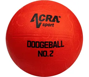 Acra Rubber Dodgeball červená / Míč / vel. 2 / 300 g