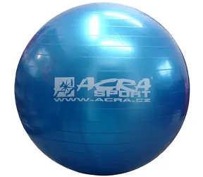 ACRA Overball míč 65 cm modrá / Gymnastický míč / nosnost 130 kg / do výšky 175 cm