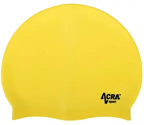 Acra Plavecká čepice silikonová žlutá / Silikon