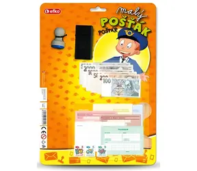 EFKO Hrací set Malý pošťák / Hra na profese pošťáka / Razítko, složenky, dětské peníze / od 5 let