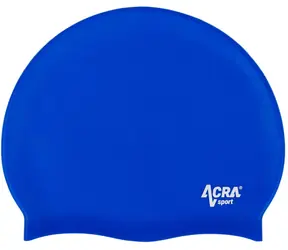 Acra Plavecká čepice silikonová modrá / Silikon