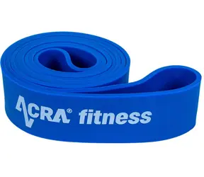 ACRA Odporová guma na cvičení 45 mm modrá / Guma / Délka 2,08 m / Vysoký odpor