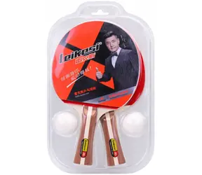 MADE Sada na stolní tenis / 2 pálky + 2 míčky / Dřevo, guma, plast / od 3 let