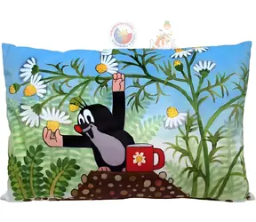 MORAVSKÁ ÚSTŘEDNA Polštář Krtek heřmánek / 45 x 30 cm / textil / Předškoláci