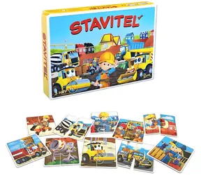 HYDRODATA Karty Stavitel / Karetní hra 3v1 / Pexeso, Dueto, Černý Petr / 40 karet / od 3 let