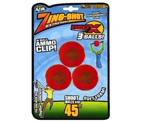 Zing Shot Red X Power Ball / Náhradní míčky pro prakostřel / 3 ks / guma / od 8 let