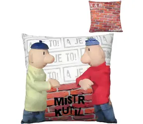 MORAVSKÁ ÚSTŘEDNA Polštář Pat a Mat Mistr kutil 30 x 30 cm / Plyšový polštář / od 0 měsíců