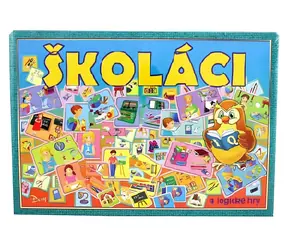 HYDRODATA Společenská hra Školáci / Naučná hra / 4 hry v 1 / 2 a více hráčů / od 4 let