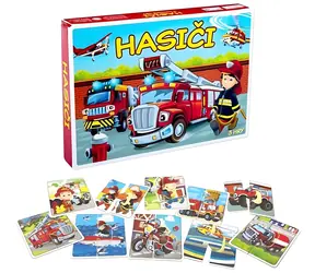 HYDRODATA Společenská hra Hasiči / 3v1 / 40 karet / od 4 let