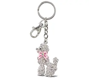PINK Přívěsek na klíče zlatý pes mini / Klíčenka / 12,7 cm