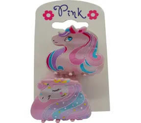 SPARKYS Skřipec do vlasů PINK Jednorožec / 2 ks / od 3 let