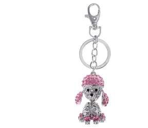 PINK Přívěsek na klíče stříbrný pes / Klíčenka / 12 cm