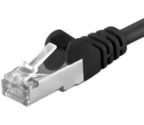 PremiumCord SFTP CAT6A 3m černá (sp6asftp030C) / Patch kabel / RJ45-RJ45