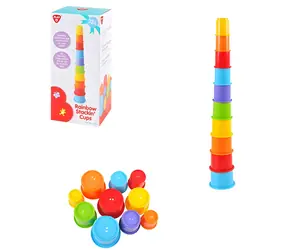 PLAYGO Skládací věž Zvířátka / 8 kelímků / od 1 roku