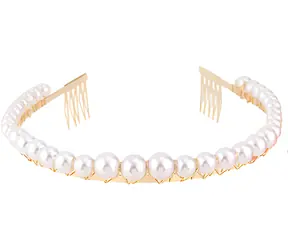 SPARKYS Čelenka s perlami PINK / Karnevalový doplněk / Kov / 31 g