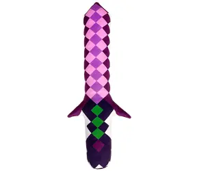 SPARKYS Plyšový meč Fluffy Fighterz Pixel růžová / Svítící a zvukové efekty / 64 cm / 3x AAA baterie