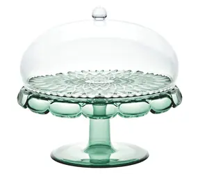 Guzzini VANITY Matcha Green / Stojan na dort s poklopem / malý